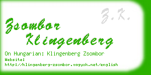 zsombor klingenberg business card